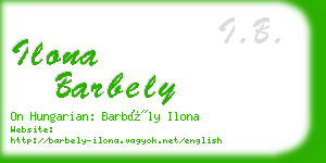ilona barbely business card